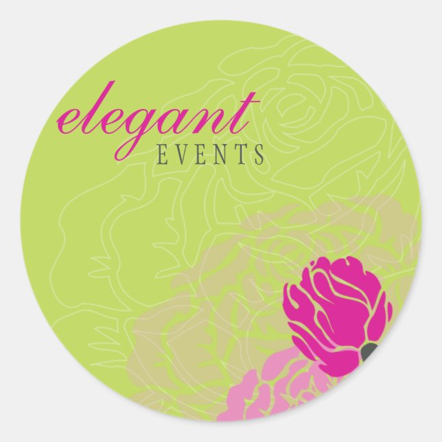 STYLISH STICKER SEAL :: elegant rose 6 (Front)