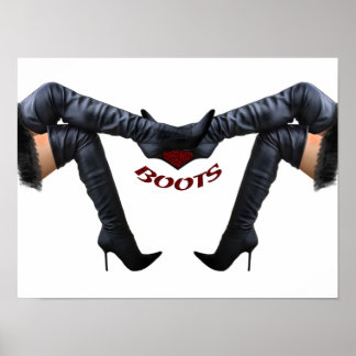 Stylish Stiletto Boot Art Poster
