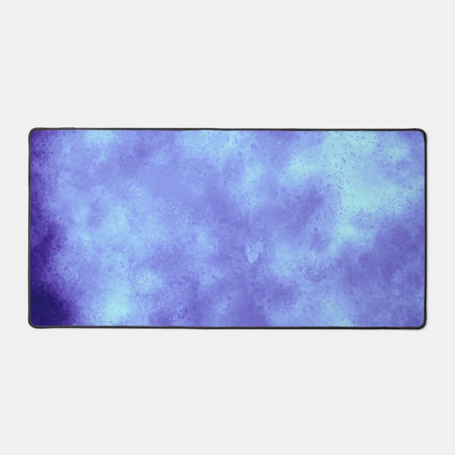 Stylish Storm cloud effect  Blue Desk Mat (Front)