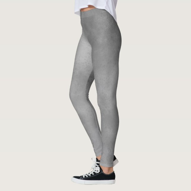 Stylish Storm cloud effect gray  Leggings (Left)