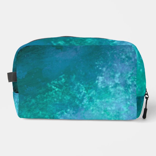Stylish Storm cloud effect Green Dopp Kit (Front)
