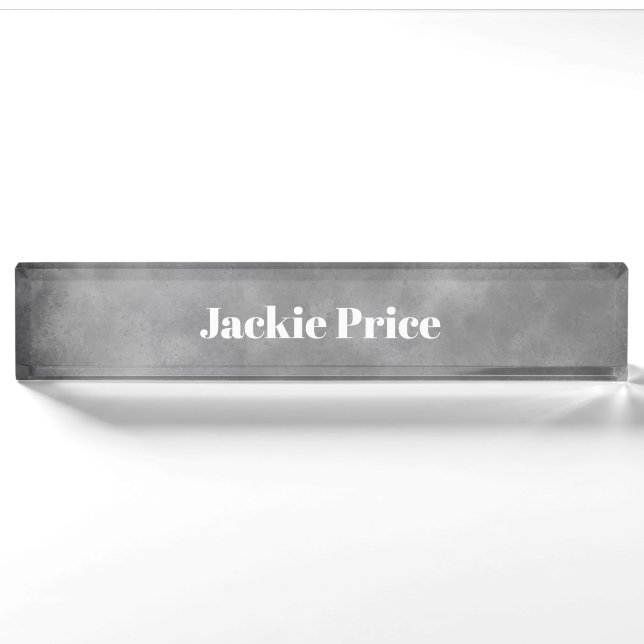 Stylish Storm cloud effect in Gray Nameplate (Front)