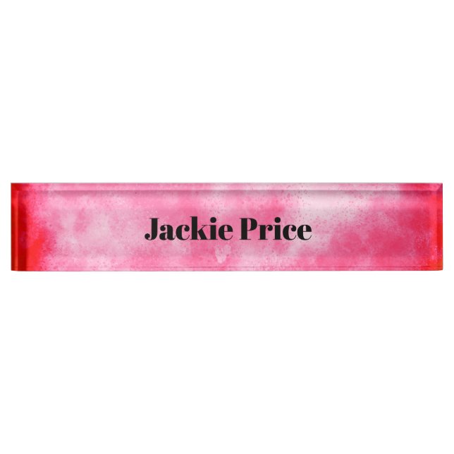 Stylish Storm cloud effect in Pink  Nameplate (Front)