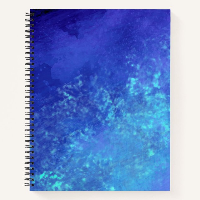 Stylish Storm cloud effect pattern Blue  Notebook (Front)