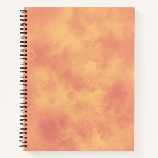 Stylish Storm cloud effect pattern Blushed Orange  Notebook (Front)