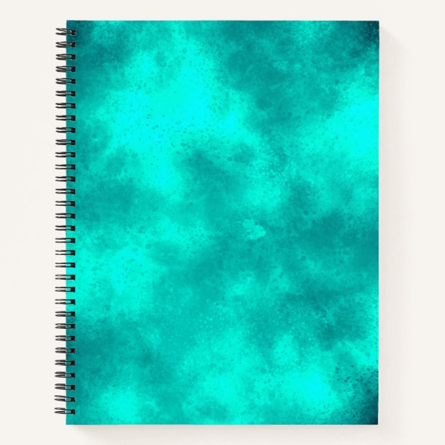 Stylish Storm cloud effect pattern Emerald green  Notebook (Front)