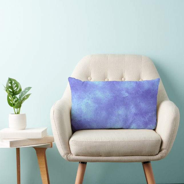 Stylish Storm cloud effect pattern pastel blue  Lumbar Pillow (Chair)