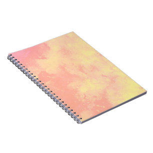 Stylish Storm cloud effect pattern Yellow & Orange Notebook