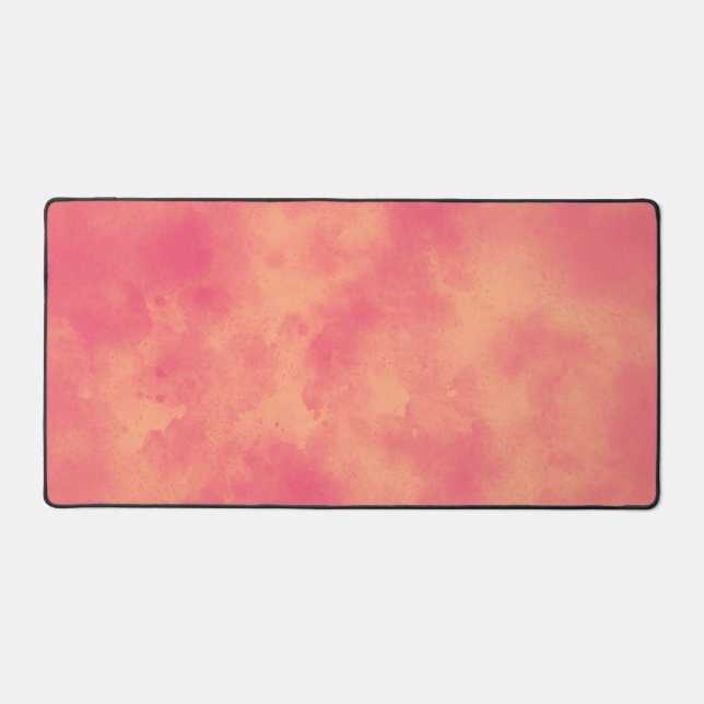 Stylish Storm cloud effect Peach Orange  Desk Mat (Front)