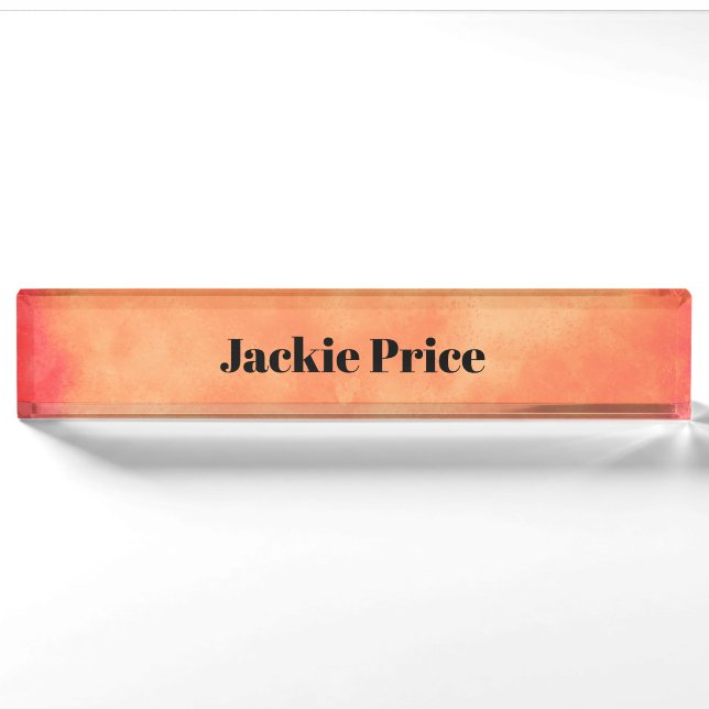 Stylish Storm cloud effect Tropical Sunset  Nameplate (Front)