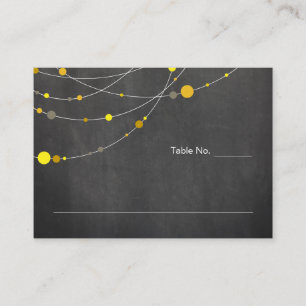 Stylish Strands   chalkboard yellow place card