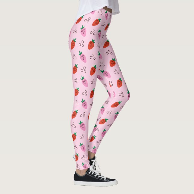 Stylish Strawberry Pattern Leggings (Right)