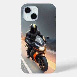 🌆 Stylish Street Motorcycle Rider Racing iPhone 15 Case