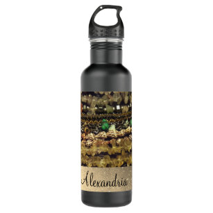 Stylish Stringed Beads Crystals and Shells   710 Ml Water Bottle