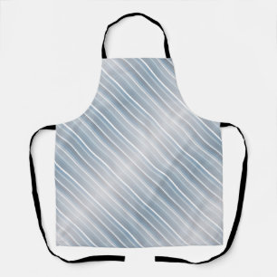 Stylish striped grey-blue apron