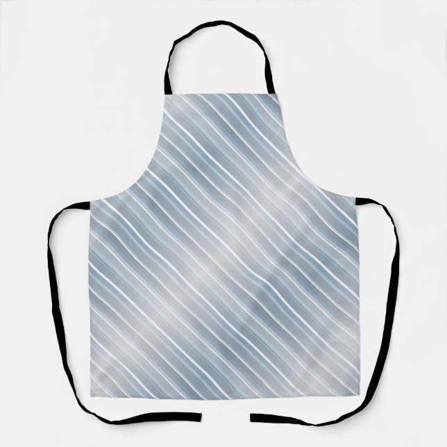 Stylish striped grey-blue  apron (Front)