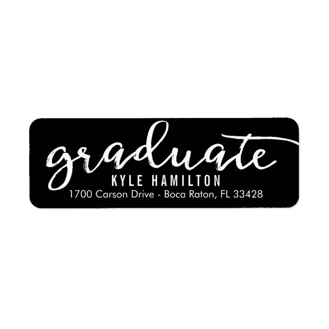 Stylish Strokes Editable Colour Graduation Label (Front)