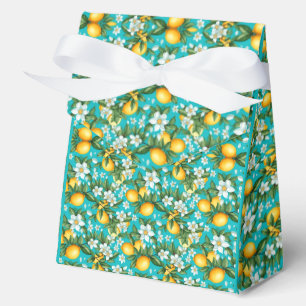 Stylish Summer Blue and Lemon Verbena  Favor Box