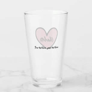 Stylish Sweet Heart Personalized gifts template  Glass
