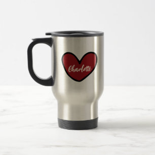 Stylish Sweet Heart Personalized gifts template Travel Mug