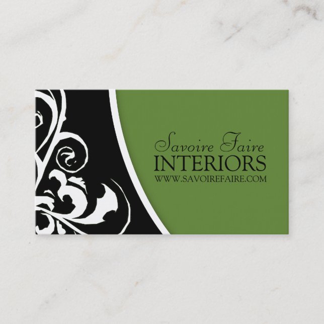 Stylish Swirl :: Business Card (Front)