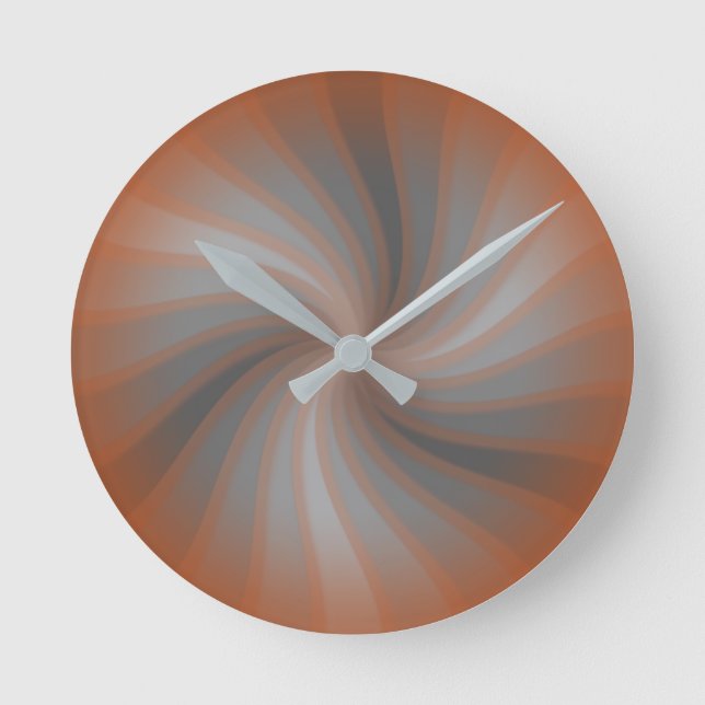 Stylish Swirl  Round Clock (Front)