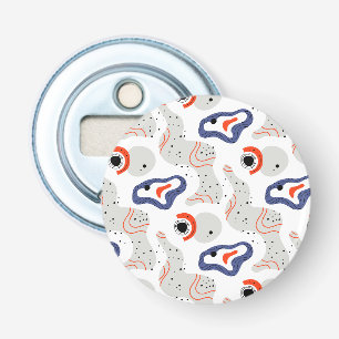 Stylish Swirls and Curbs Abstract Pattern Bottle Opener