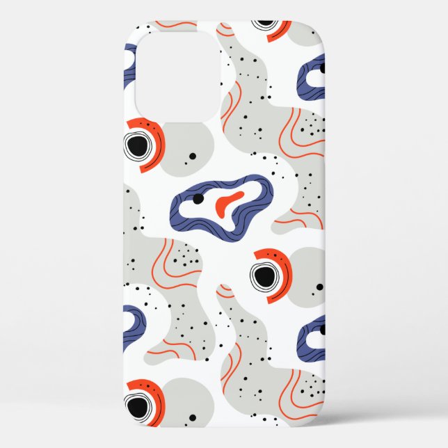 Stylish Swirls and Curbs Abstract Pattern Case-Mate iPhone Case (Back)