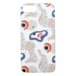 Stylish Swirls and Curbs Abstract Pattern Case-Mate iPhone Case