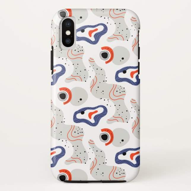Stylish Swirls and Curbs Abstract Pattern Case-Mate iPhone Case (Back)