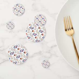 Stylish Swirls and Curbs Abstract Pattern Confetti