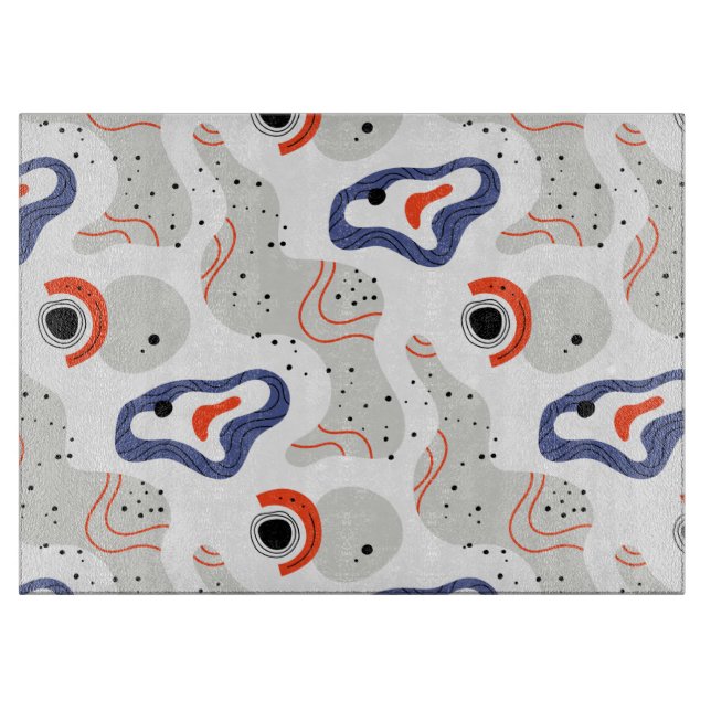Stylish Swirls and Curbs Abstract Pattern Cutting Board (Front)
