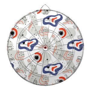 Stylish Swirls and Curbs Abstract Pattern Dartboard