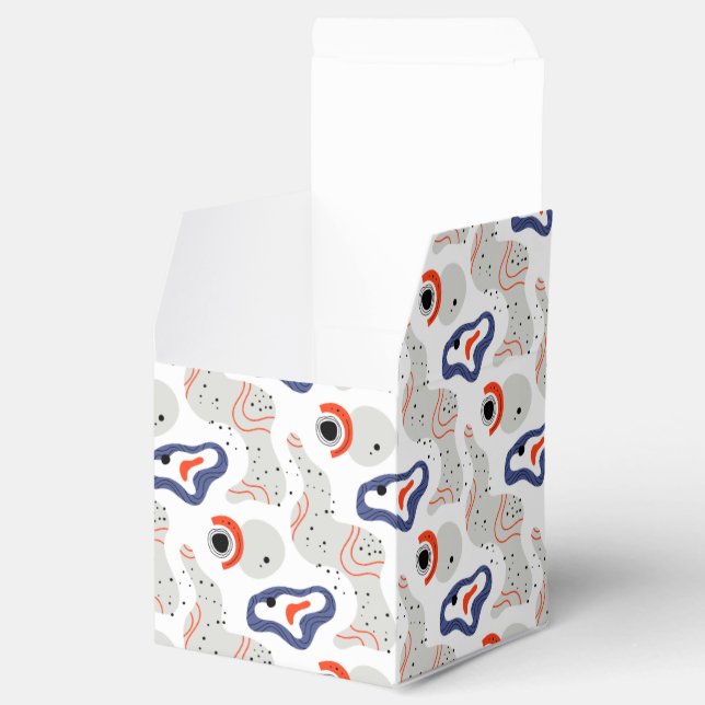 Stylish Swirls and Curbs Abstract Pattern Favor Box (Opened)