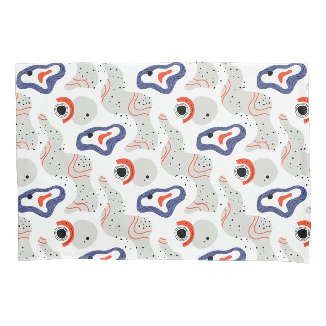 Stylish Swirls and Curbs Abstract Pattern Pillowcase (Front)