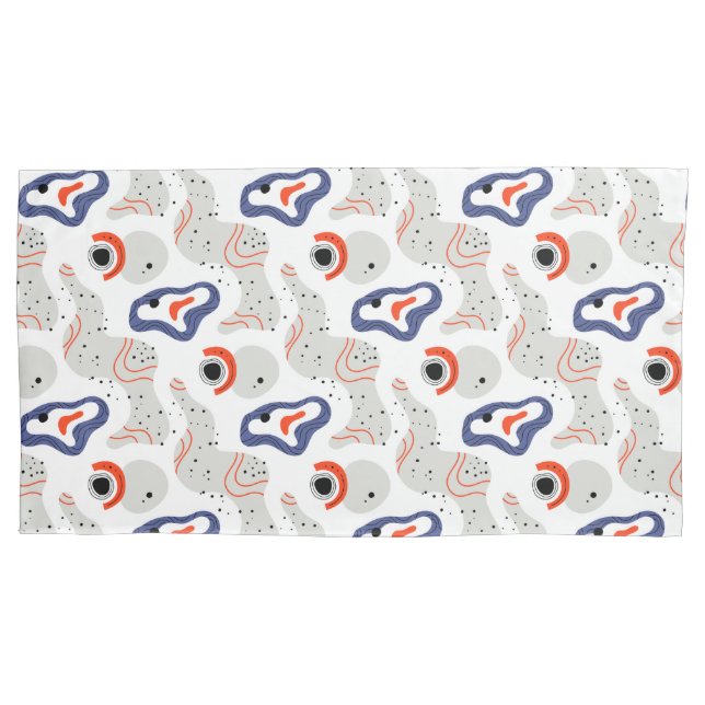 Stylish Swirls and Curbs Abstract Pattern Pillowcase (Front)
