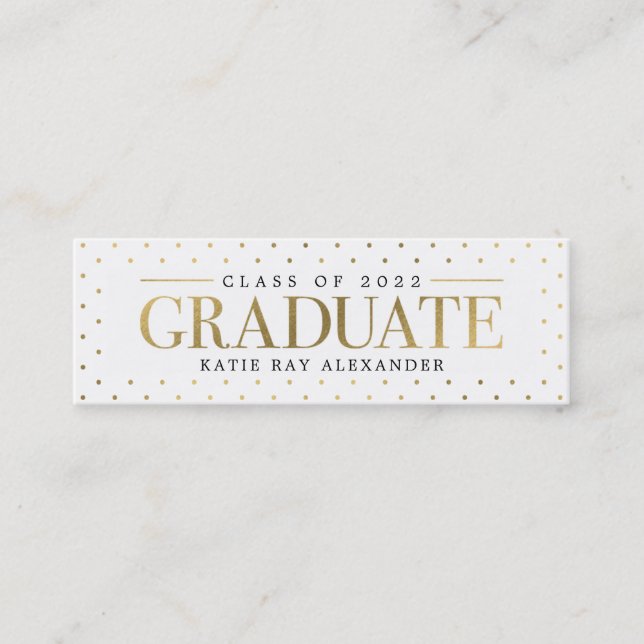 Stylish Tag Graduate Business Card Calling Card (Front)