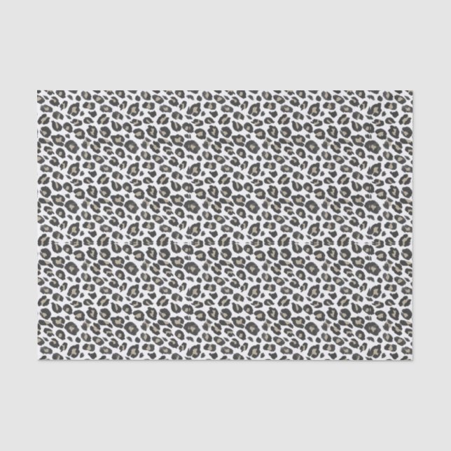 Stylish Tan Leopard Print Tissue Paper (Front)