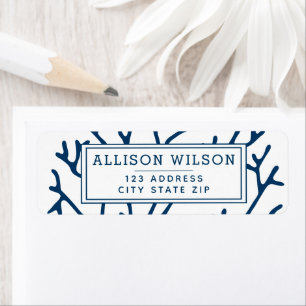 Stylish Teal Blue Coral Pattern - Ocean Theme