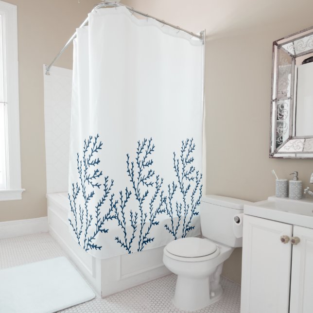 Stylish Teal Blue Seaweed Pattern (In Situ)