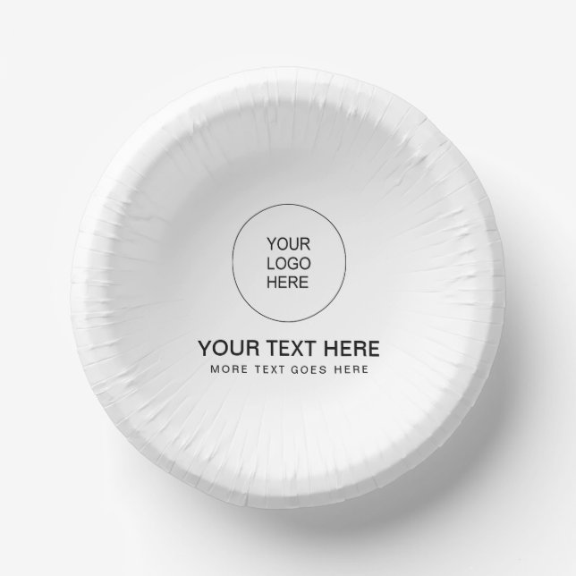 Stylish Template Business Company Logo Text Here Paper Plate (Front)