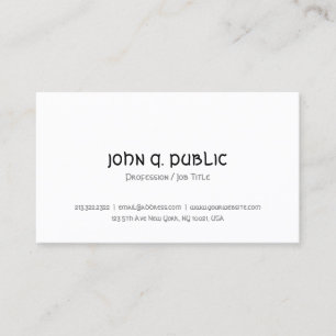 Stylish Text Design Simple Modern Elegant Template Business Card