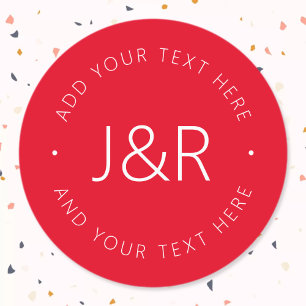 Stylish Text Template Red Waterproof