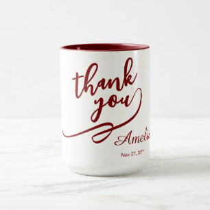 Stylish Thank You 15 oz Combo Mug for Gifting
