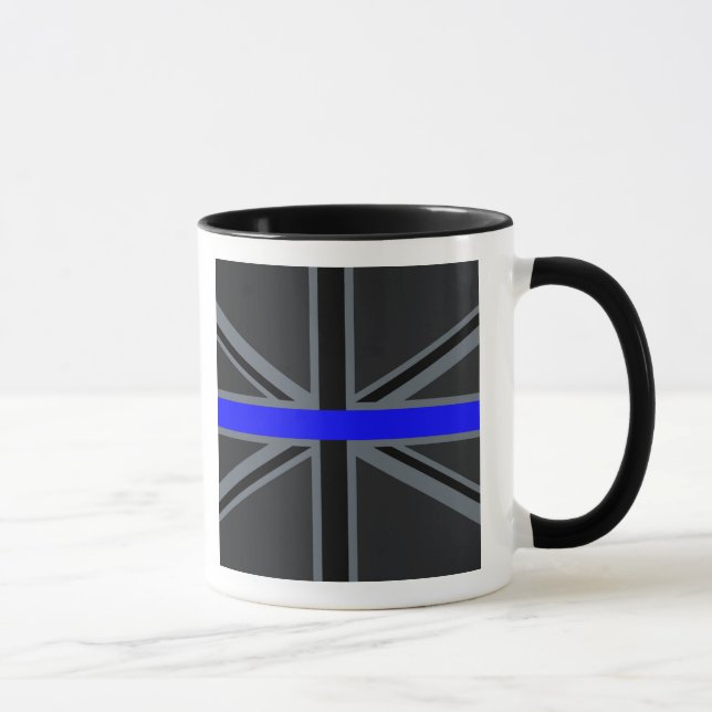 Stylish Thin Blue Line Union Jack Mug (Right)