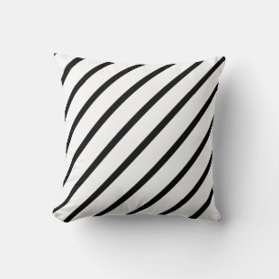 Stylish Throw Pillow Black White Stripe Striped