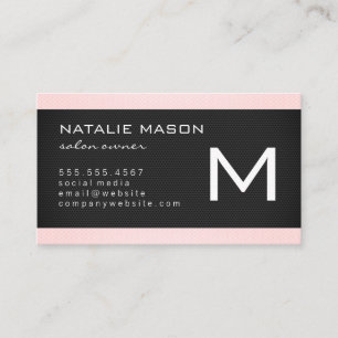 Stylish Tile Pattern / Carbon Business Card