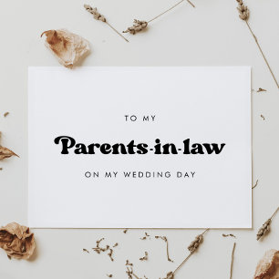 Stylish To my parents-in-law on my wedding day