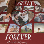 Stylish Together Forever | Heart Photo Collage Fleece Blanket<br><div class="desc">Say I love you with this gorgeous 10 collage photo card with a heart photo in the middle,  featuring heart shaped photos and text that reads 'TOGETHER FOREVER' and personalized with your names.Text font styles,  size and colour can be changed by clicking on the customize further link after personalizing.</div>