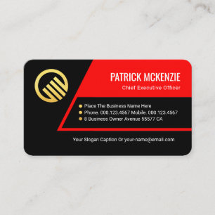 Stylish Trapezium Layers Business Owner Business Card